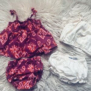 Purple and White Baby Outfit Set